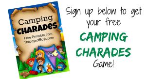 camping games printable camping charades   ages