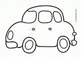Car Kids Coloring Simple Pages Transportation Printable Cliparts Clipart Favorites Add sketch template