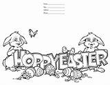 Easter Coloring Pages Kids Colouring Hoppy Themed Egg Spring Print Contest Printable Village Color Children Bunny Hitler Sheets Competition Cute sketch template