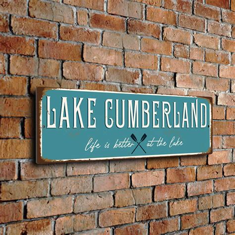 lake cumberland wall decor classic metal signs