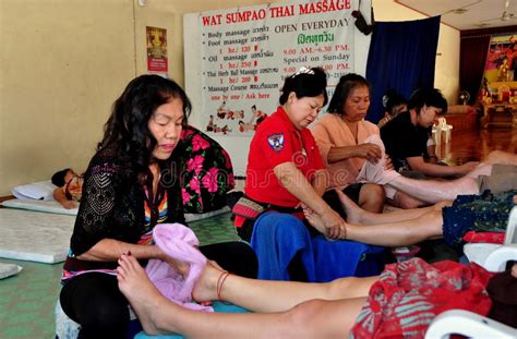 chiang mai thailand foot massage at sumpao spa editorial image image of thai massage 28416530