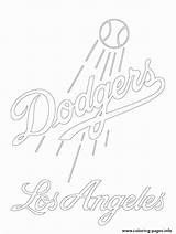 Coloring Dodgers Pages Angeles Los Getdrawings sketch template