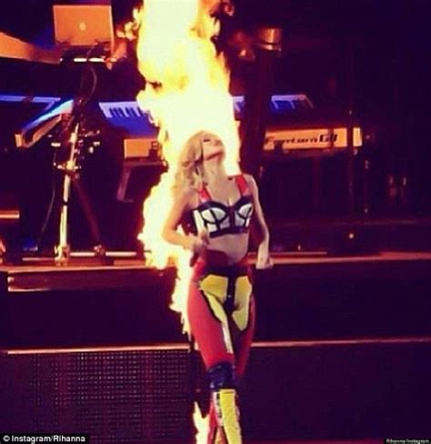 Rihanna On Fire Instagram Pic Shows Diamonds Singer