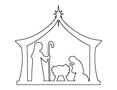 nativity scene cut  nativity template printable printable templates
