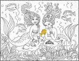 Nicole Coloring Mermaids 2009 Colorat Cu Desen Goldfish Sirene Florian Created sketch template