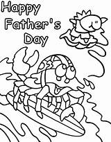 Fathers Krabbe Krebs Vatertag Ausmalbild Crayola Q1 sketch template
