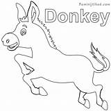 Donkey Coloring Pages Printable Sheets Color Visit sketch template
