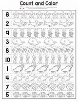 Count Counting Coloring Itsybitsyfun Itsy Bitsy Preschoolers Sea sketch template