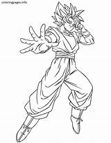 Goku Saiyan Coloringpages Desde sketch template