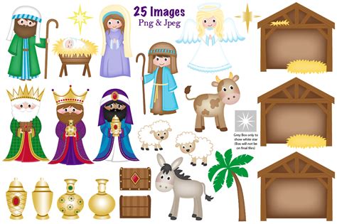 christmas nativity clipart nativity scene graphics illustrations