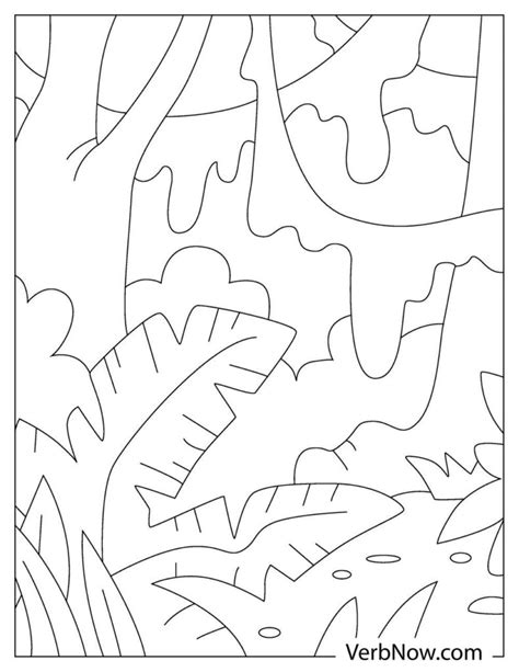 jungle coloring pages book   printable  verbnow