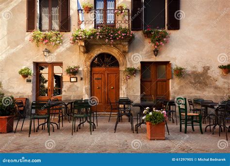 retro romantic restaurant cafe   small italian town vintage italy stock photo image
