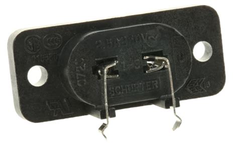 schurter schurter  panel mount iec connector male      rs