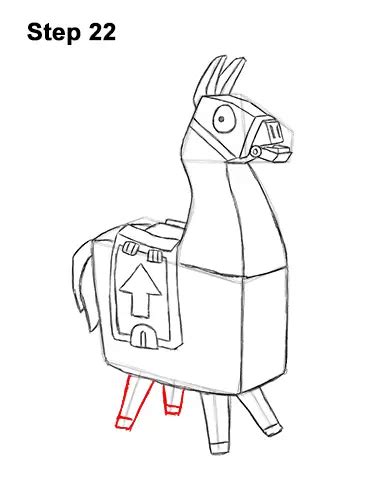 draw loot llama fortnite  step  step pictures