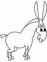 Donkey Outline Mexican Coloring Pages Chibi Colorluna sketch template