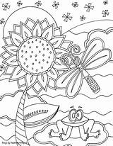 Coloring Pages Doodle Alley Kids Color Summer Birthday Printable Sheets Colouring Print Book Happybirthday Drawing Beach Insect Doodles Animal Flower sketch template