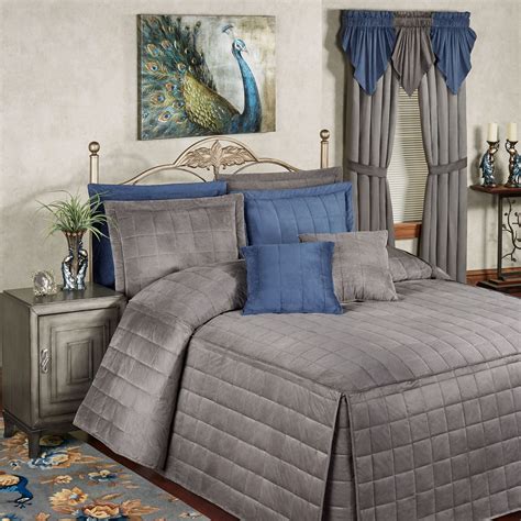 camden charcoal grande oversized fitted bedspread bedding