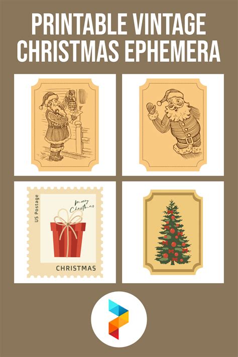 printable vintage christmas ephemera     printablee
