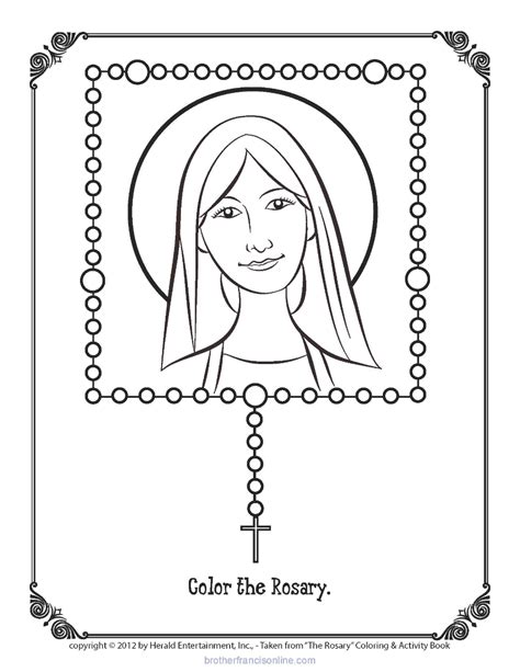 rosary coloring sheets coloring pages