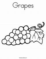 Grapes Coloring Noodle Twistynoodle Built California Usa sketch template