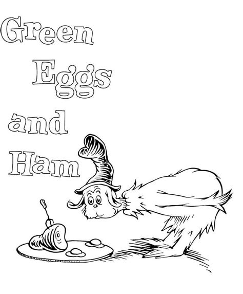 green eggs  ham coloring pages printable