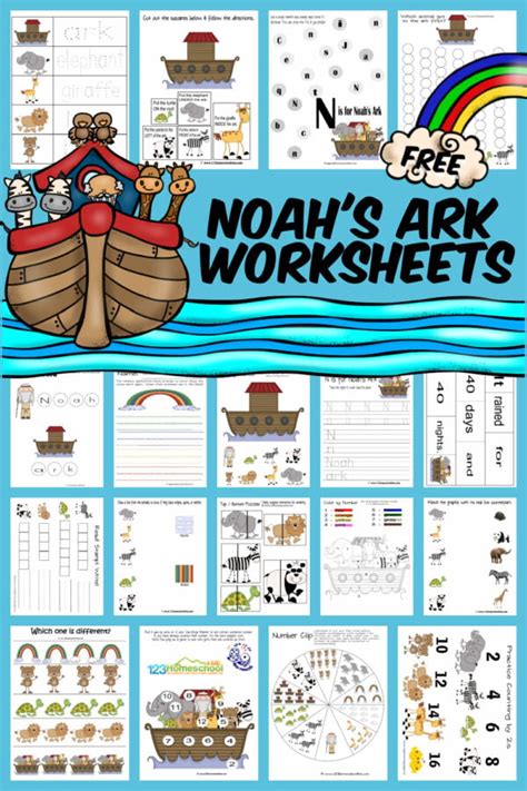 printable noahs ark worksheets  activities  kids