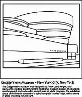 Museum Guggenheim Coloring Pages Crayola sketch template