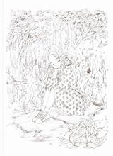 Coloring Forest Girl Book Aeppol Colouring Pages Korean Etsy sketch template