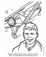Coloring Lindbergh Charles Pages History American Kids Louis St Spirit Amelia Sheets Earhart Printables Drawing Printable Usa Color Print Go sketch template