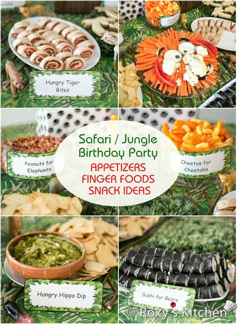 safari jungle themed  birthday party part ii appetizers