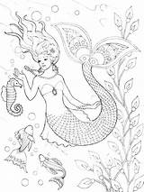 Coloring Mermaid Pages Realistic Cute Merman Detailed Real Printable Getcolorings Color Barbie Getdrawings Merliah Escolha Pasta Para Colorir Colorings Mermaids sketch template