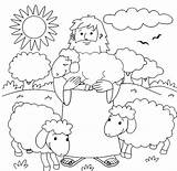 Sheep Shepherd sketch template