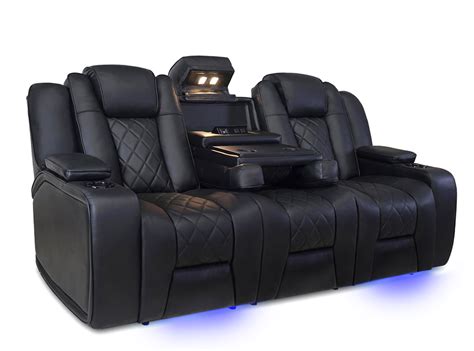 valencia oxford leather motorized recliner premium multimedia sofa