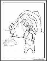 Bear Coloring Pages Den Cave Polar Template Fuzzy Library Colorwithfuzzy Printables Brown Cartoon sketch template