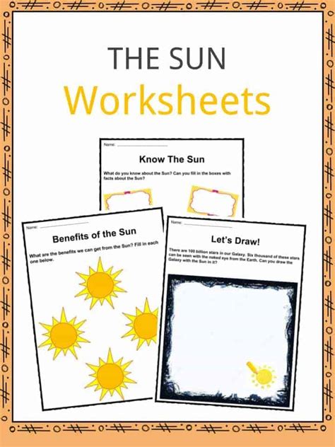 sun worksheets st grade