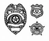Police Badge Coloring Type Template sketch template