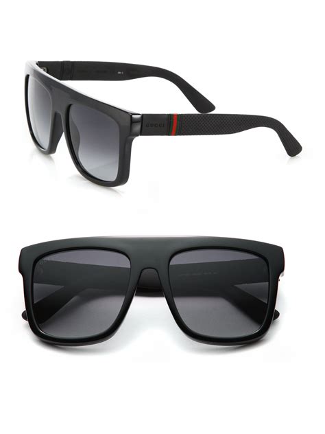Lyst Gucci 55mm Flat Top Injected Sunglasses In Black For Men
