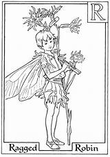 Coloring Pages Fairy Flower Fairies Colouring Printable Robin Letter Ragged Gif Adults Alphabet Print Color Kids Adult Books Pixels Fantasy sketch template