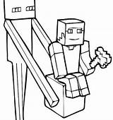 Minecraft Coloring Enderman Golem Iron Pages Creeper Getdrawings Template Drawing sketch template
