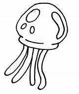 Jellyfish Coloring Drawing Fish Pages Cute Spongebob Jelly Cartoon Drawings Simple Kids Clipart Line Color Easy Printable Getdrawings Box Kinder sketch template