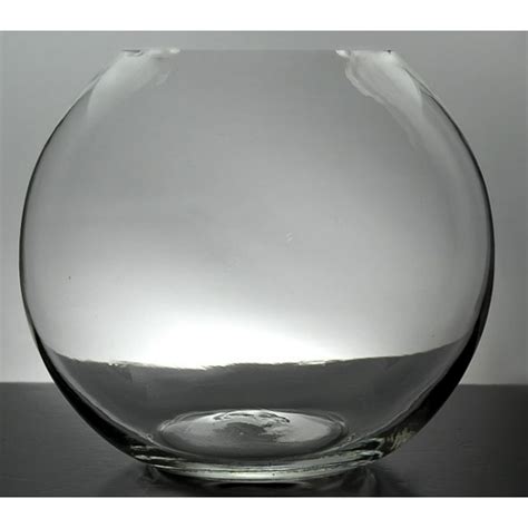4 Clear Glass Round Vases 6 75 Inches