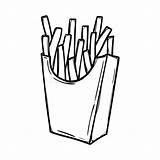 Fries French Coloring Drawing Pages Getdrawings Steak Printable Getcolorings Color Potatoes sketch template