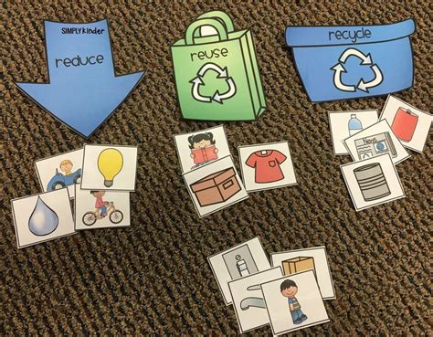 printable recycling sort   ways recycle preschool