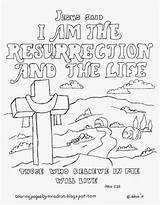 Resurrection Am Coloring Pages Life Kids Printable Sunday Jesus School Sheets Bible John Bread Colouring Easter Preschoolers Color Adron Mr sketch template