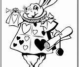 Alice Wonderland Coloring Pages Dinokids Rabbit Gothic Tag Disney Close Template sketch template