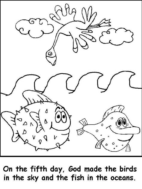 creation  day coloring pages creation coloring pages