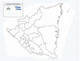 Nicaragua Mapa Colorear Mapas Croquis Mudo Politico Político Reproduced sketch template