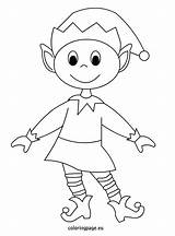 Pages Elf Coloring Printable Christmas Getcolorings sketch template