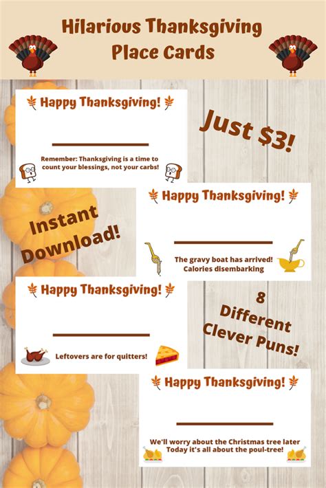 thanksgiving place cards thanksgiving  cards printable etsy