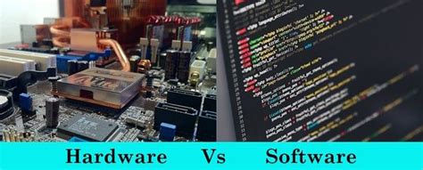 difference  hardware  software  comparison chart tech differences